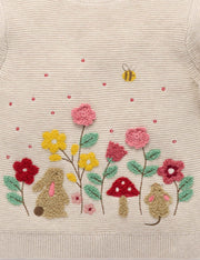 Organic Cotton Woodland Sweater - Wheat Melange