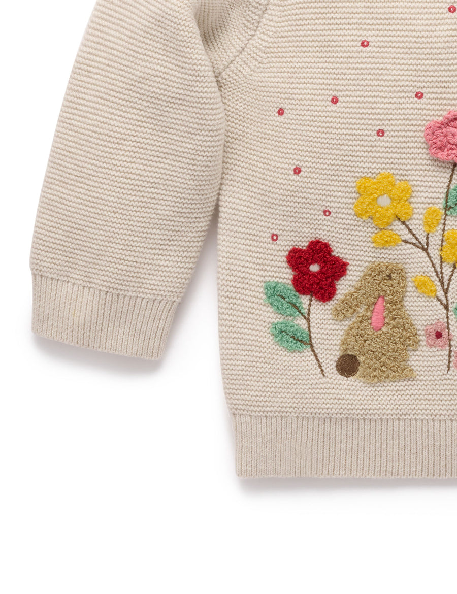 Organic Cotton Woodland Sweater - Wheat Melange