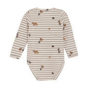 Long Sleeve Bodysuit - Woodland Stripe