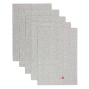 Solid Organic Cotton Burp Cloth Five Pack - Heather Gray