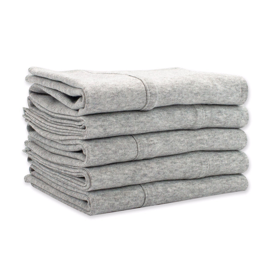 Solid Organic Cotton Burp Cloth Five Pack - Heather Gray