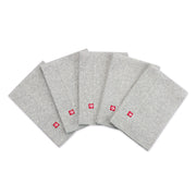 Solid Organic Cotton Burp Cloth Five Pack - Heather Gray