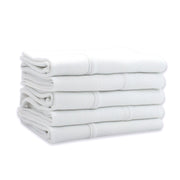 Solid Organic Cotton Burp Cloth Five Pack - White