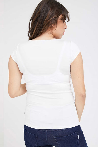 Baby Grow Short Sleeve Top Off White