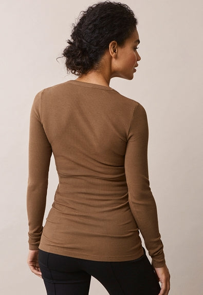 Signe Long Sleeve Top - Hazelnut