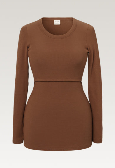 Signe Long Sleeve Top - Hazelnut