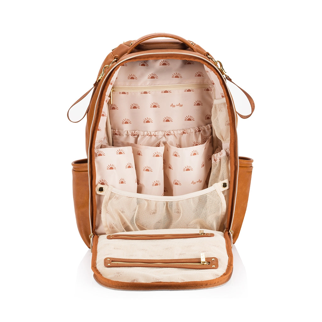 The Boss Plus Backpack Diaper Bag - Cognac