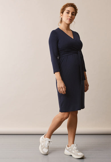 Giselle Wrap Dress - Midnight Blue