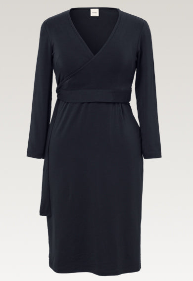 Giselle Wrap Dress - Midnight Blue