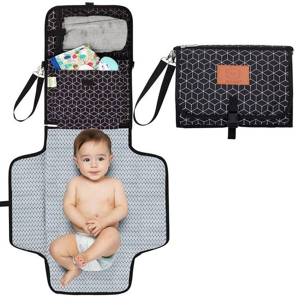 Ezee Diaper Changing Mat - Black Geo