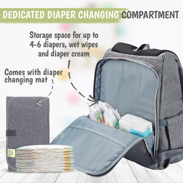 Explorer Diaper Backpack - Classic Gray