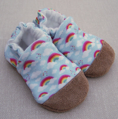 Organic Cotton Knit Slippers - Rainbows