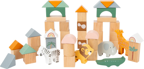 Safari Theme Wooden Building Blocks