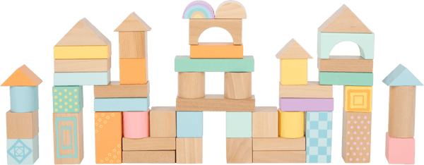 Pastel Wooden Building Blocks
