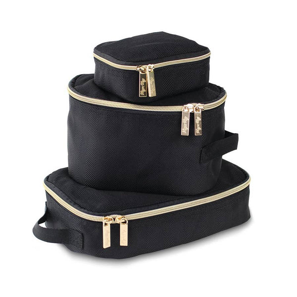 Black & Gold Packing Cubes