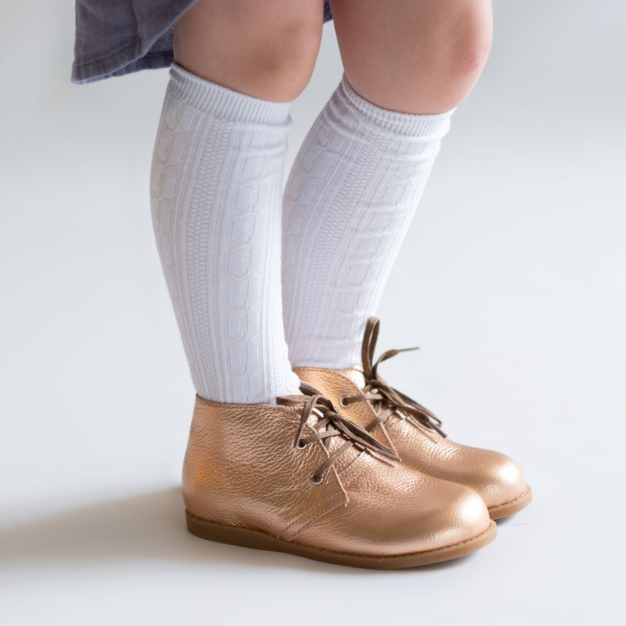Cable Knit Knee High Socks - Various Colors and Sizes