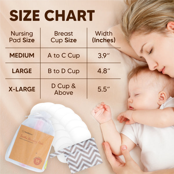 Organic Nursing Pads - Soft White, Large 4.8"