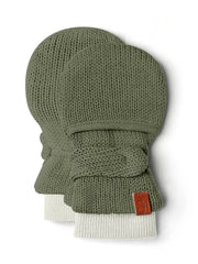 Organic Cotton Knit Stay-On Mitts - Various Colors