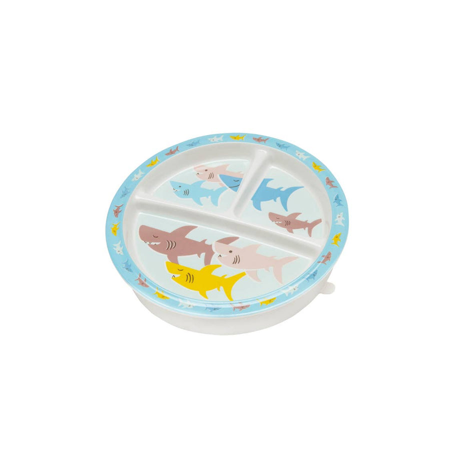 Divided Suction Plate - Smiley Shark
