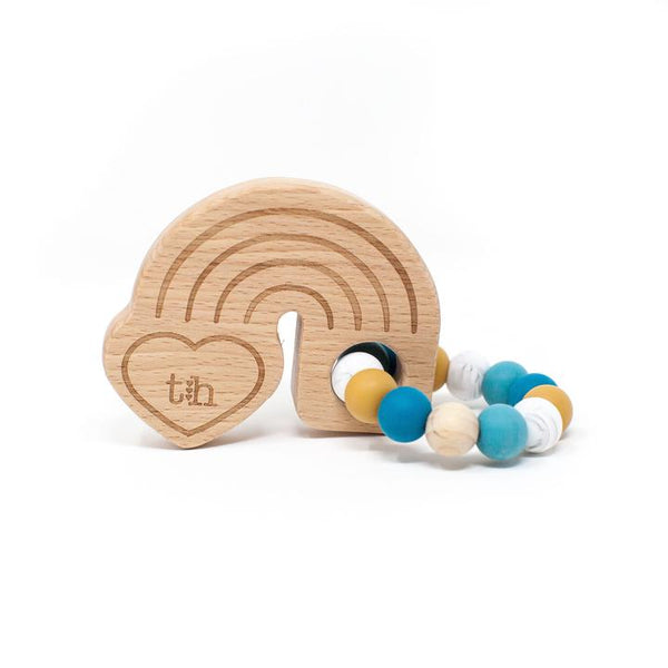 Rainbow Wooden Teether - Various Colors