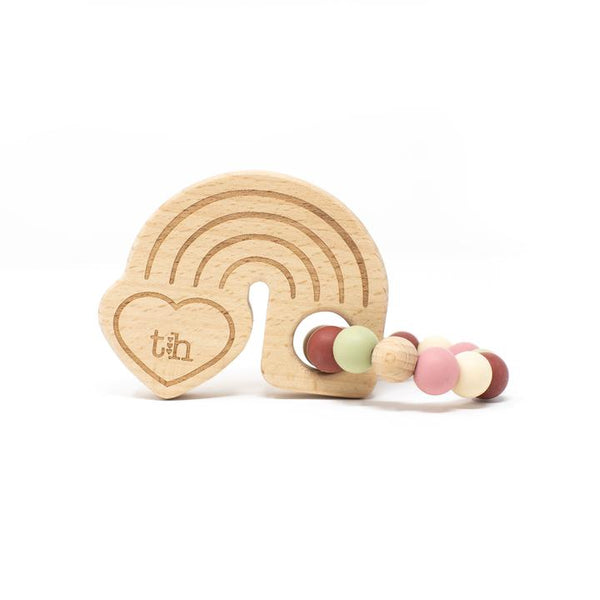 Rainbow Wooden Teether - Various Colors