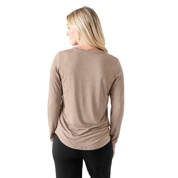 Bamboo Nursing & Maternity Long Sleeve Shirt - Wheat