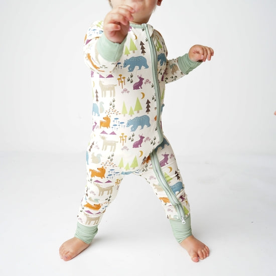 Bamboo Baby Convertible Romper - Forest Friends