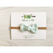 Tied Bow on Nylon Headband - Various Colors