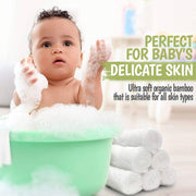 Deluxe Baby Washcloths - Soft White