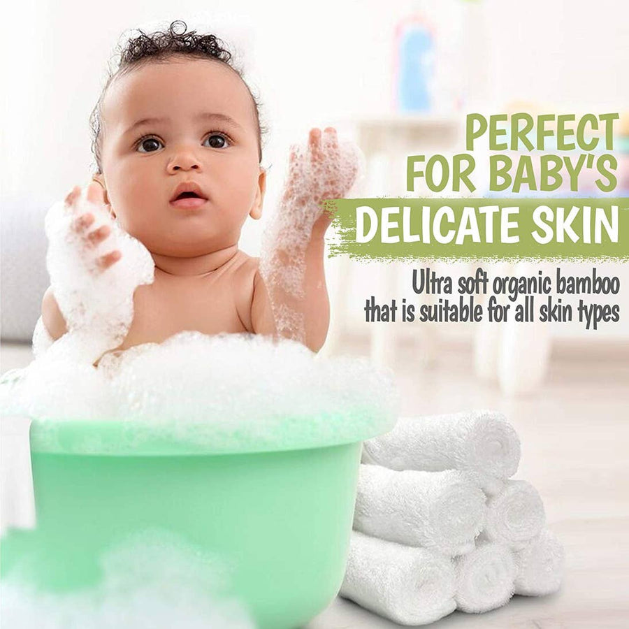 Deluxe Baby Washcloths - Soft White