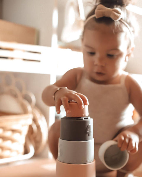 Soft Silicone Stacking Cups with Shapes