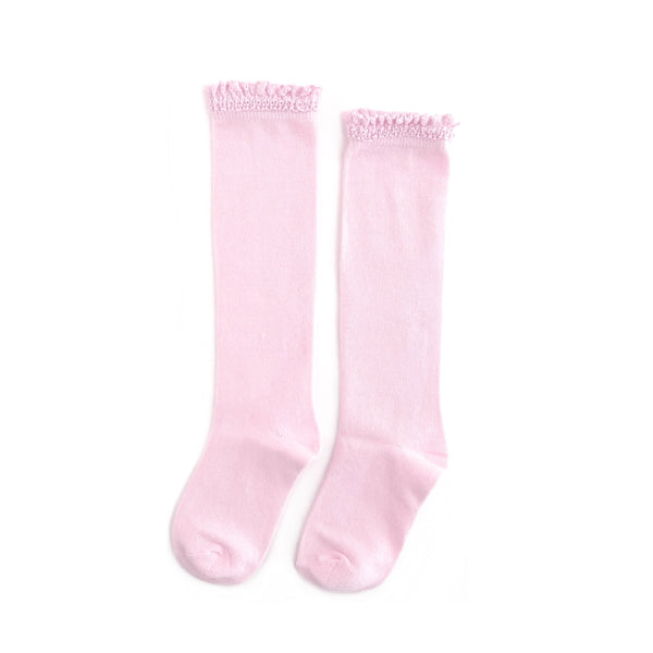 Lace Top Knee High Socks - Various Colors and Sizes