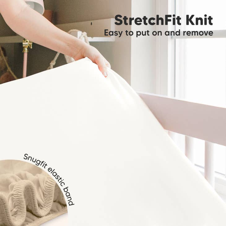 Organic Fitted Crib Sheet Khaki - Set of 2