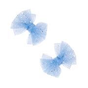 Tulle Baby Fab Clips with Glitter - Various Colors