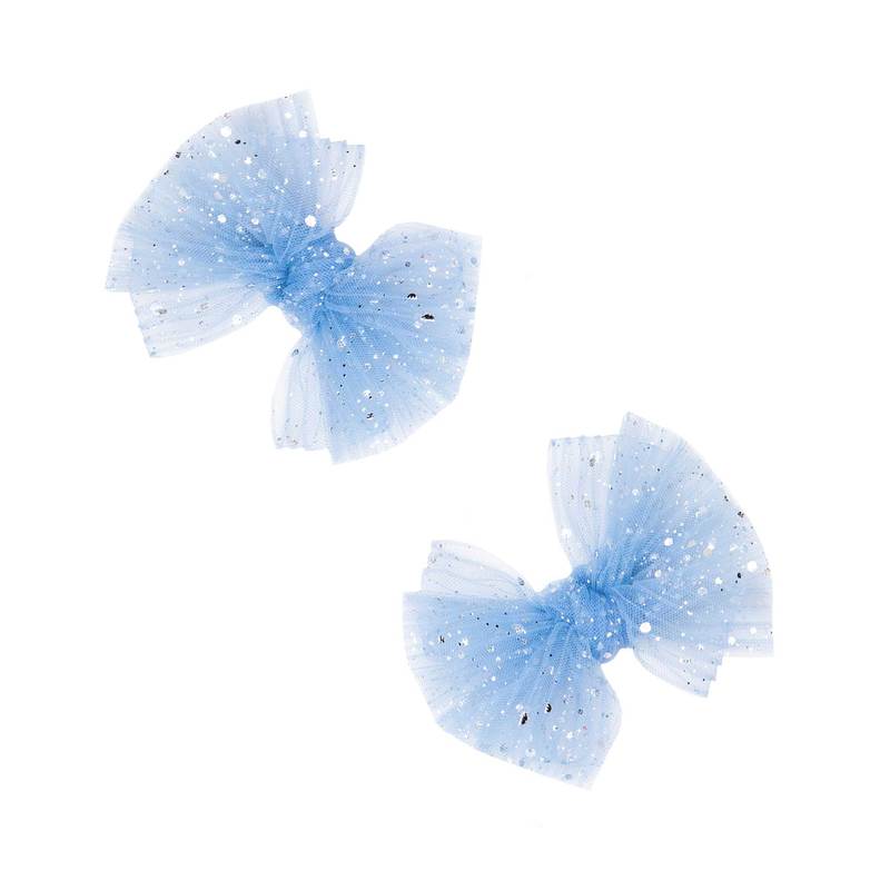 Tulle Baby Fab Clips with Glitter - Various Colors