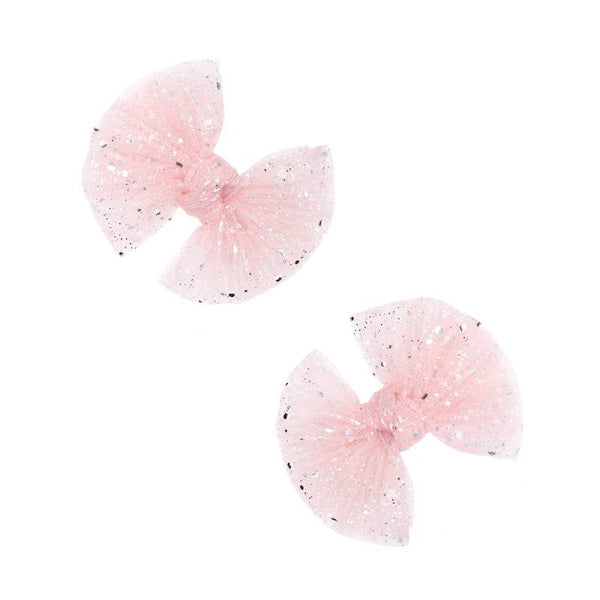 Tulle Baby Fab Clips with Glitter - Various Colors