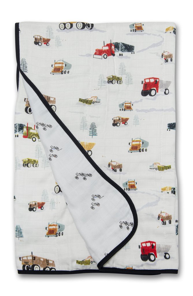 Muslin Quilt Blanket - Happy Trucks