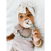 Beaded Sweetie Strap Silicone One Piece Pacifier Clip - Various Colors