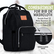Original Diaper Backpack with Changing Pad - Trendy Black
