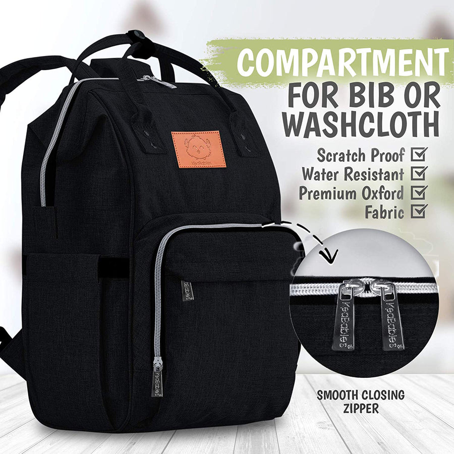 Original Diaper Backpack with Changing Pad - Trendy Black