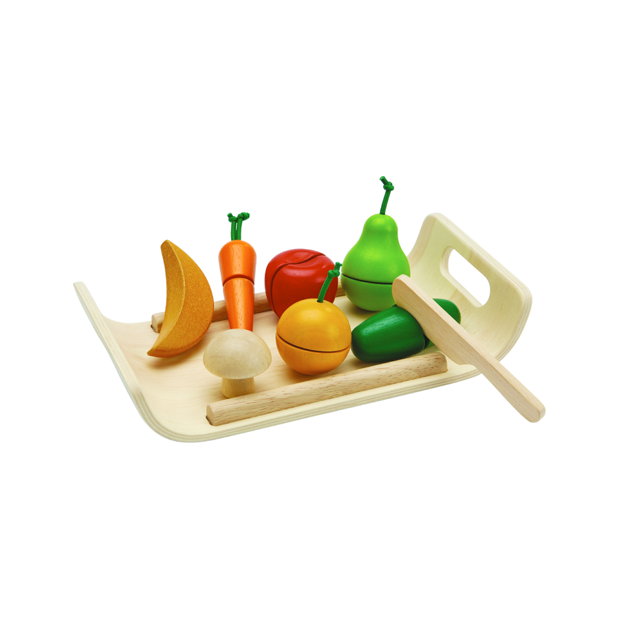 Wooden Food Assorted Fruit & Vegetable Set