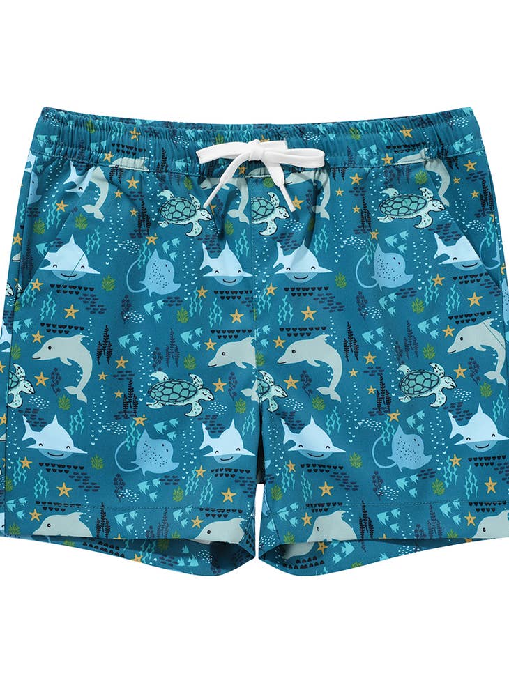 Boys Swim Trunks - Ocean Friends
