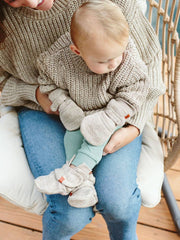 Organic Cotton Knit Stay-On Mitts - Various Colors