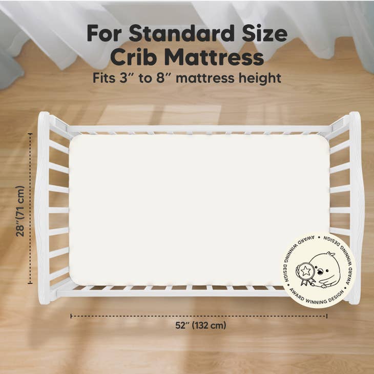 Organic Fitted Crib Sheet Khaki - Set of 2