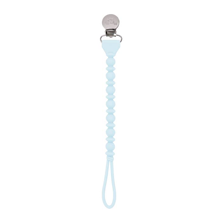 Beaded Sweetie Strap Silicone One Piece Pacifier Clip - Various Colors