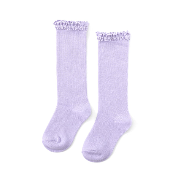 Lace Top Knee High Socks - Various Colors and Sizes