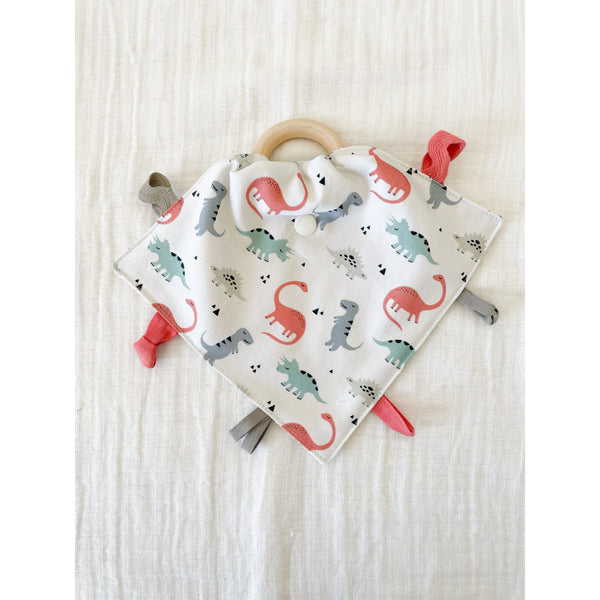 Organic Lovey Teether Toy - Dinosaurs