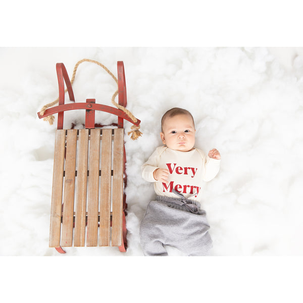 Very Merry Long Sleeve Baby Onesie