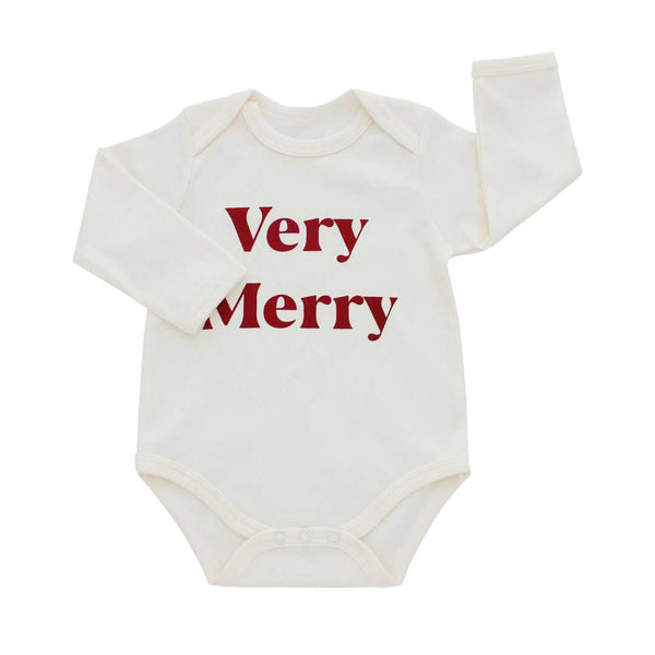 Very Merry Long Sleeve Baby Onesie