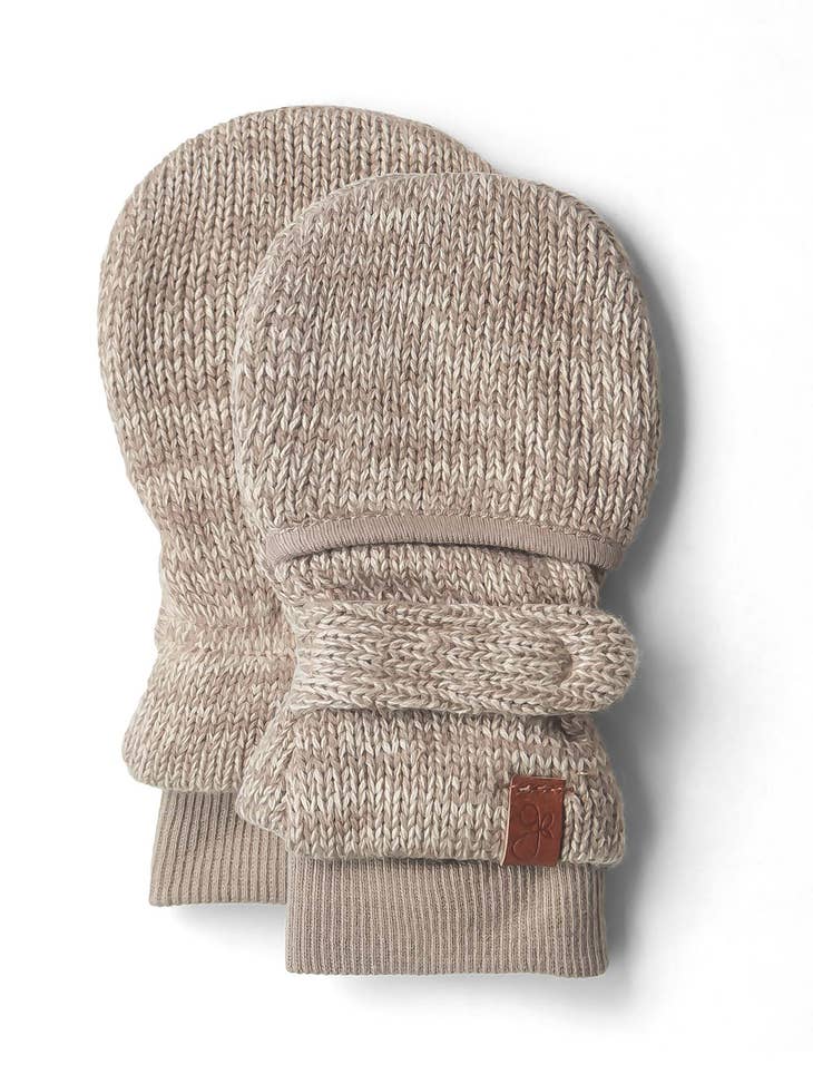 Organic Cotton Knit Stay-On Mitts - Various Colors